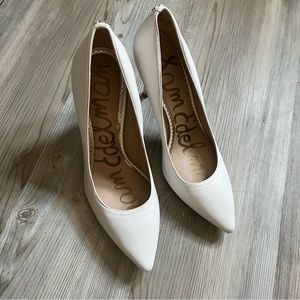 Sam Edelman Hazel Pointed Toe Pump Shoes White Size 6
